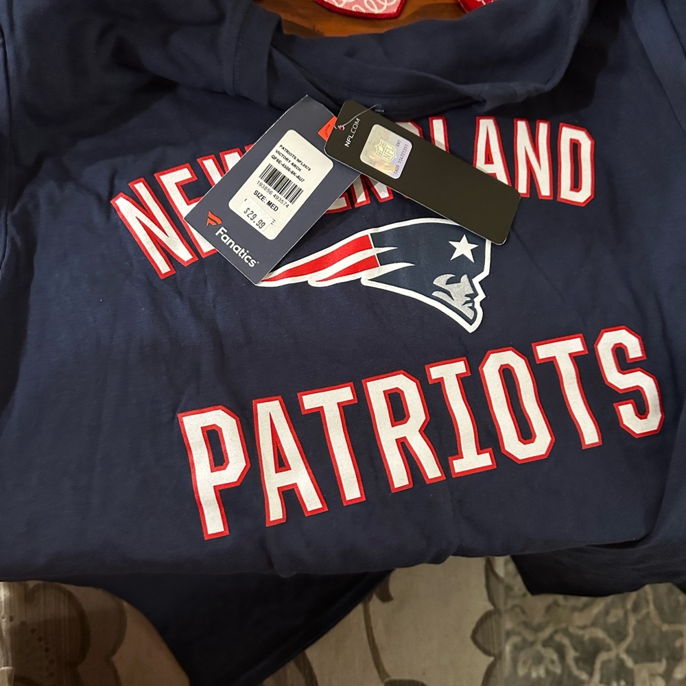 Fanatics Navy New England Patriots Victory Arch Tee